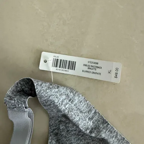 Soma Racerback Bralette NWT - Blurred Graphite - Size XL - Picture 4 of 6